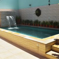 linda casa com piscina